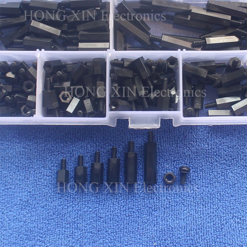 250Pcs M3 MaleFemale Spacers Standoff PA66 PCB Th... Grandado