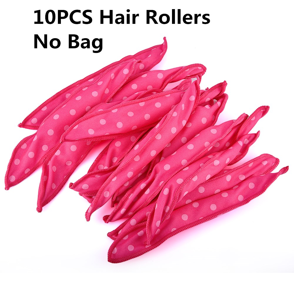 Rodillos para el cabello, rizador de pelo para dormir, rizador de espuma suave, rizos de giro espiral, esponja mágica para el pelo, herramienta de peinado, cabello seco húmedo, herramienta de belleza para el hogar: Pink