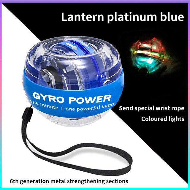 Bola de pulso led trainer gyroscope strengener gyro power ball braço exercitador powerball exercício máquina fitness pulso suprimentos: Ouro / Dourado