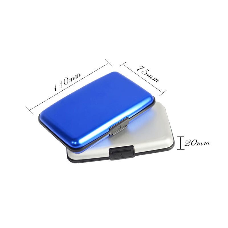 1PC Portable aluminium porte carte bancaire blocage étui rigide portefeuille solide carte de crédit anti-rfid numérisation protéger porte-carte étui