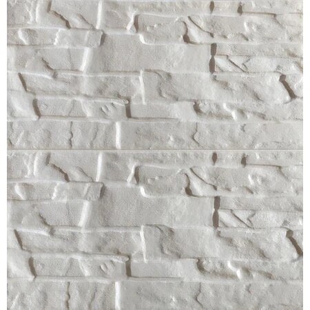 Relief vit sten 3d självhäftande flexibel väggpanel 442621776