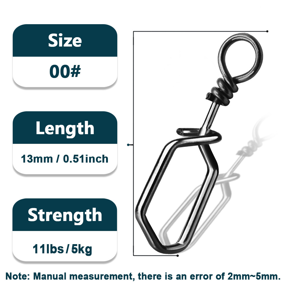 Fishing Snap 50~200Pcs Stainless Steel Coast Lock Snap Fishing Square Clip Lock Snap Fishing Lure Connector Quick Change Bait: 12 / Yellow