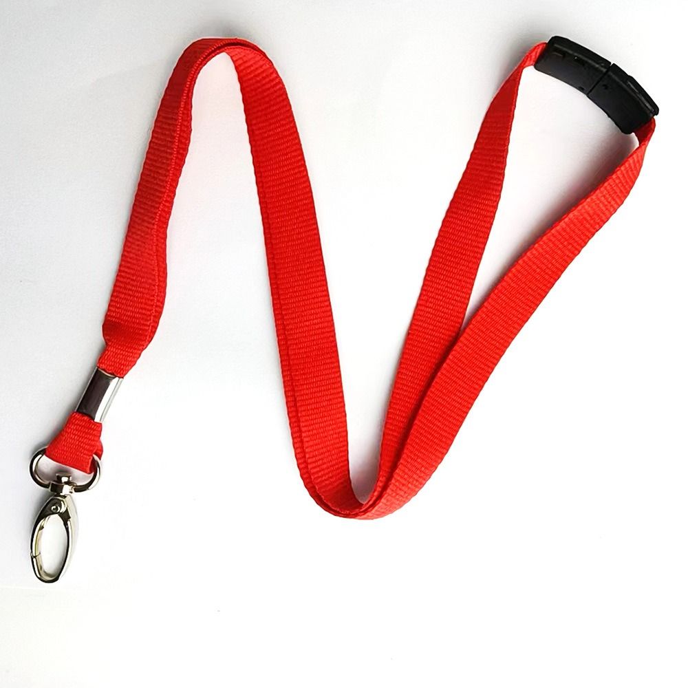 Metal Clip Lanyard Neck Strap ID Pass Card Badge Length 90 Cm Plain Lanyard Safety Break Solid Color Lobster ID Card Pass Holder: Silver / Gray