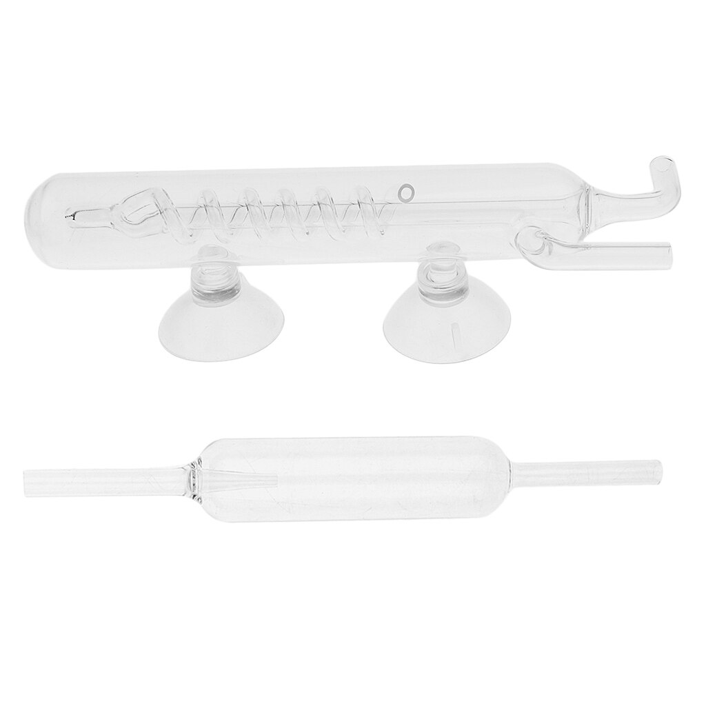Aquarium tank  co2 diffuser bellenteller recht/spiraal met zuignap
