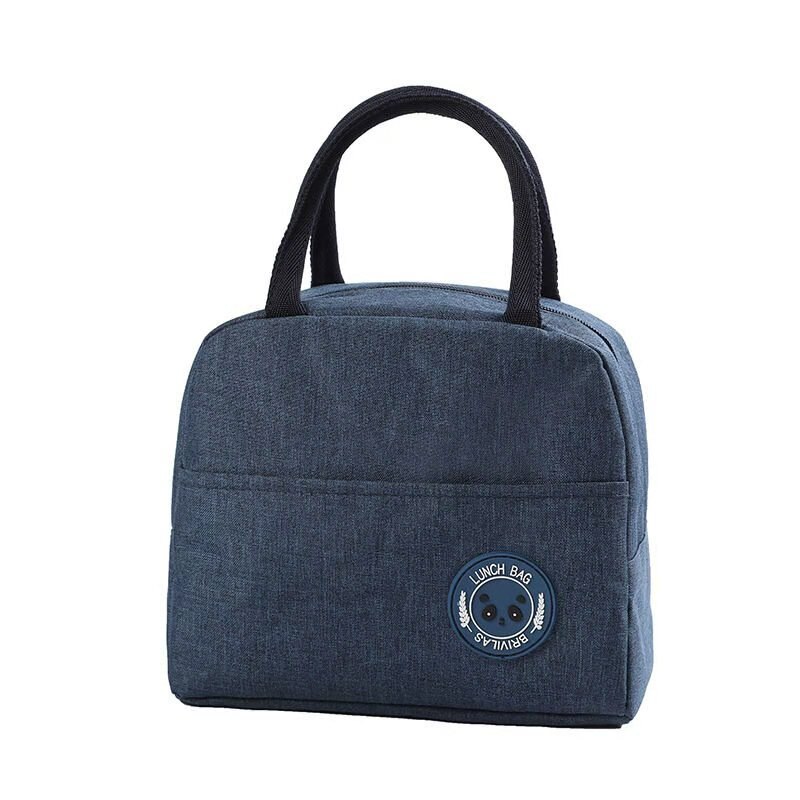 Unisex Maaltijd Tas Bento Pouch Thermische Voedsel Picknick Lunch Tas Draagbare Diner Container Voedsel Opslag Handtas Lunchbox Tote Voedsel tas: Blue