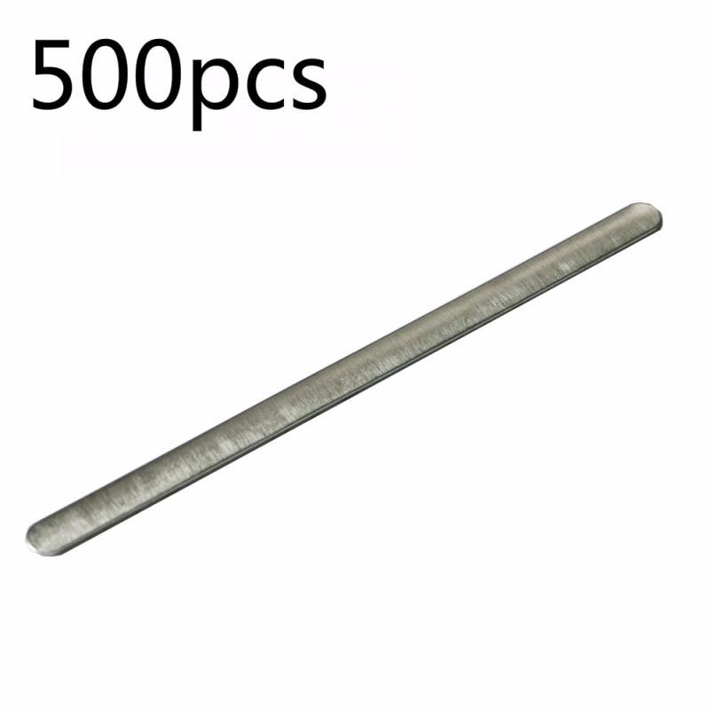 100/200/500 sztuk płaskie aluminiowe druty metalowe nos bardzo rozebrać się maska zrobienie akcesoria DIY z klejem powrót rzemiosło 85x5x0.5mm: 500szt