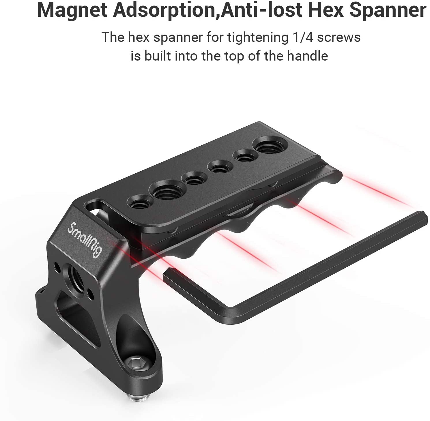 SmallRig Universal Top Handvat voor Filmische Camera Quick Release Handgreep Top Handvat Met Arri Lokaliseren Gaten-MD2393