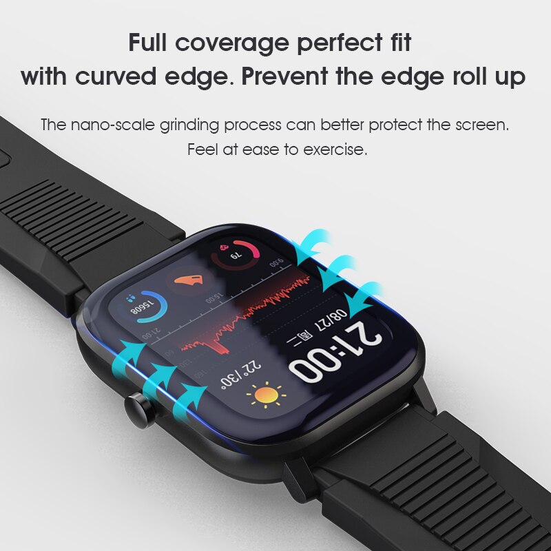 Protector de pantalla para Huami Amazfit GTS, película protectora, cubierta completa, 3D, curvado, compuesto, flexible, accesorios para reloj inteligente