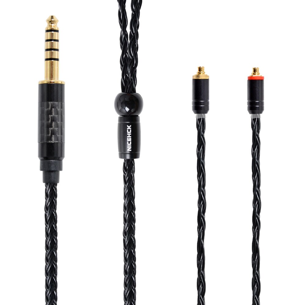 NICEHCK 16 Core Silver Plated Headphone Cable - 120cm - 3.5/2.5/4.4mm Plug - MMCX/2Pin Connector: 4.4mm plug with MMCX