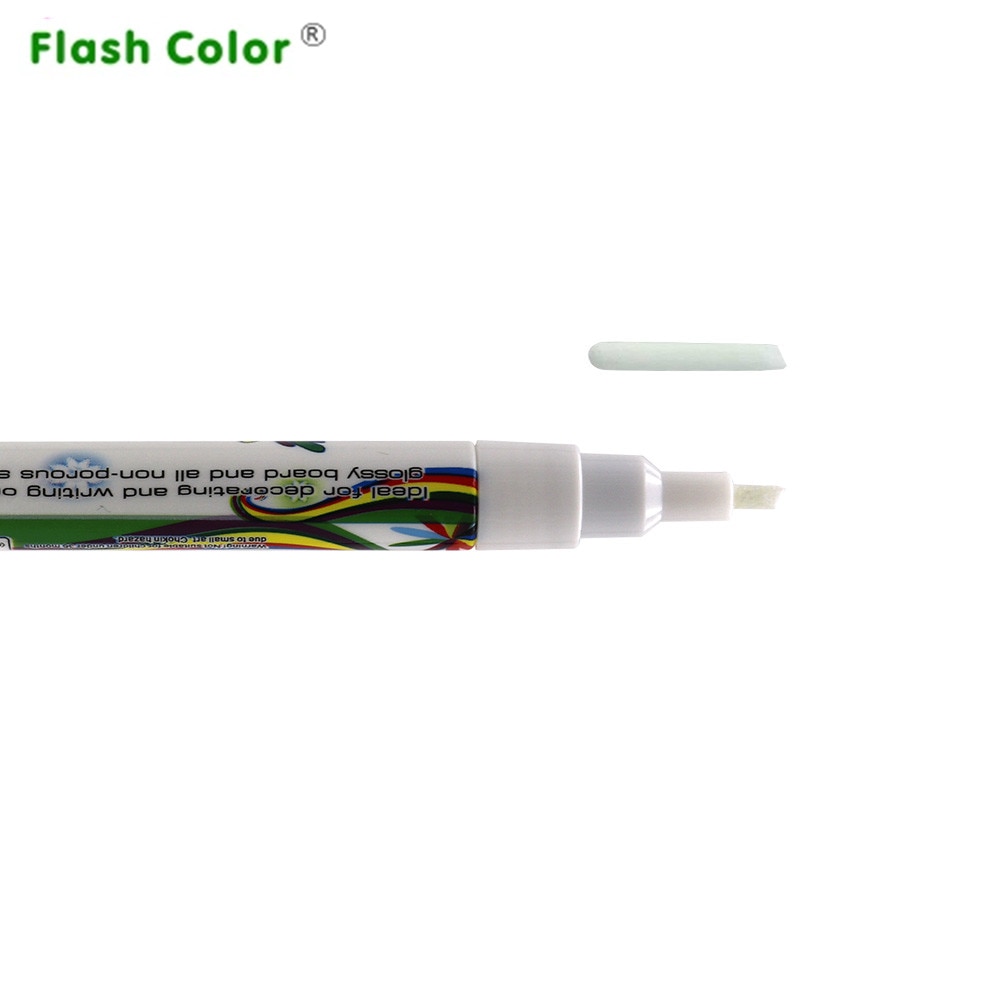 Flashcolor 8 väriä korostuskynä 3mm nestemäinen liitu fluoresoiva neon tussi led lasitaulu taide tussit kynät toimistotarvikkeet