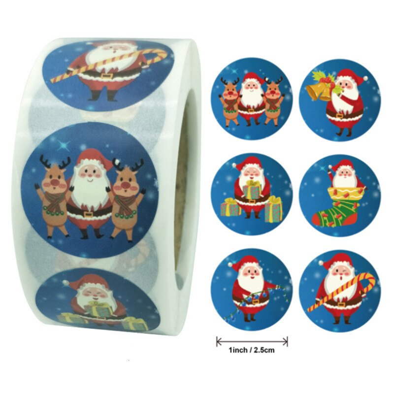 500 stuks kerststicker verpakkingsetiket pot envelop zegel goudfolie 1 inch feestgunsten: Q