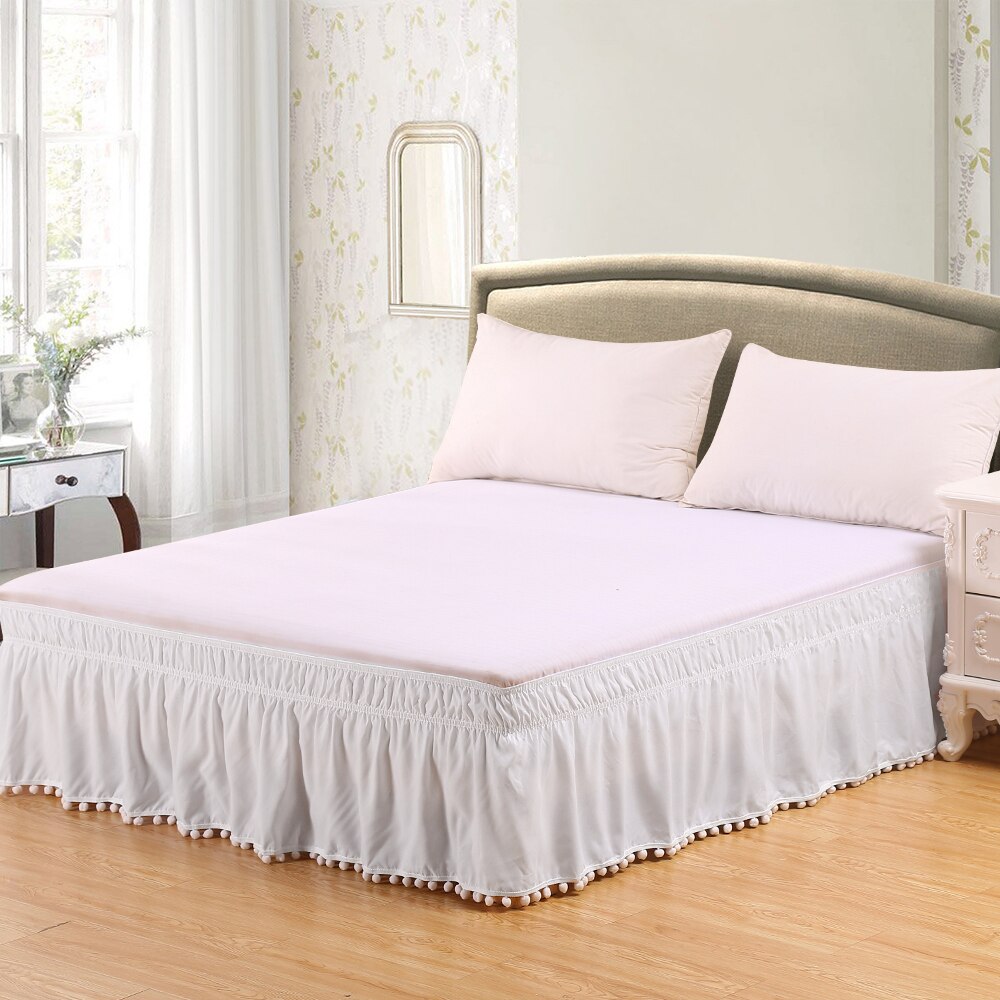 Tassle BedSkirt Knoten Wrap Um Elastische Bett Shirts Ohne Bett Oberfläche Bett Röcke Twin/Full/Königin/König home Hotel Verwenden