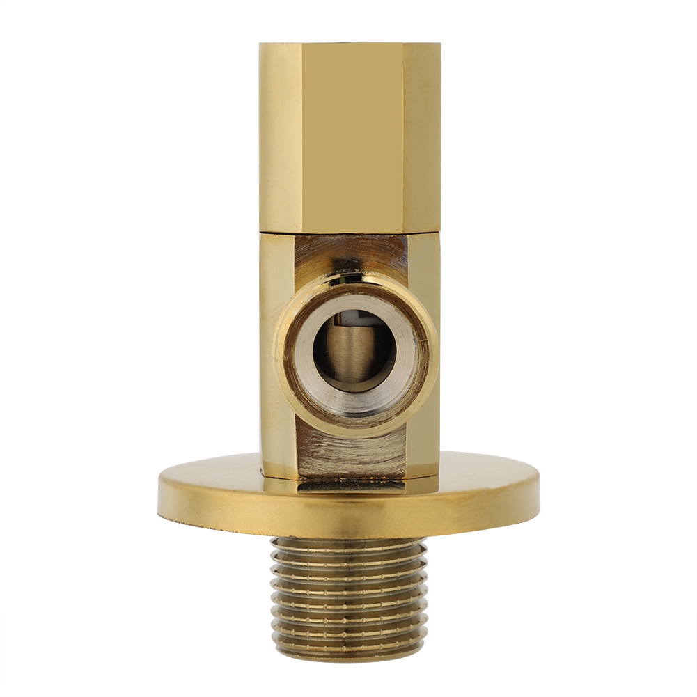 Bathroom Brass Gold Angle Stop Valve Water Control Angle Valve Faucet Switch All Copper Triangle Valve Cold Water