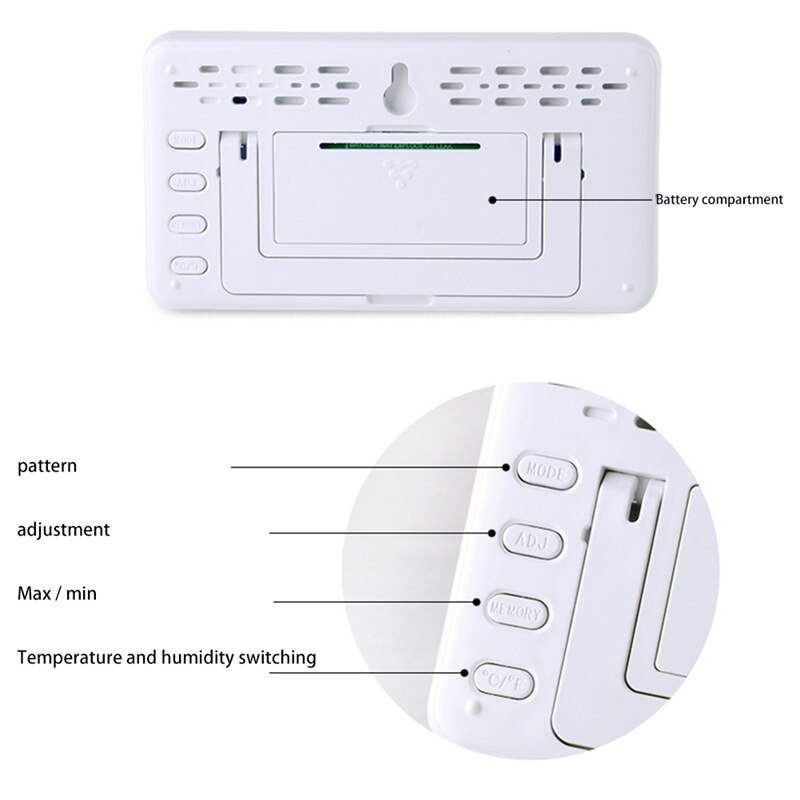 Hygrometer Thermometer Digitale Temperatur LCD Dms Sensor Feuchtigkeit Meter drinnen Anzeige Keine Hintergrundbeleuchtung