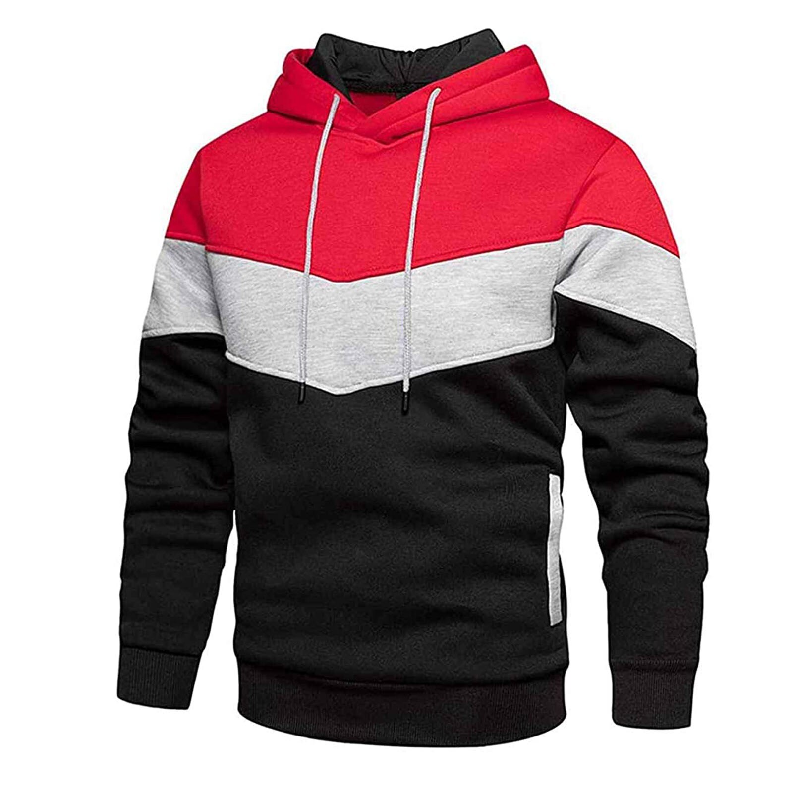 Frauen Herbst Und Winter Hoodie Sweatshirt Pullover Tops Bequeme Lange Hülse Colorblock Hoodie Männer Lauf Sweatshirt Tops