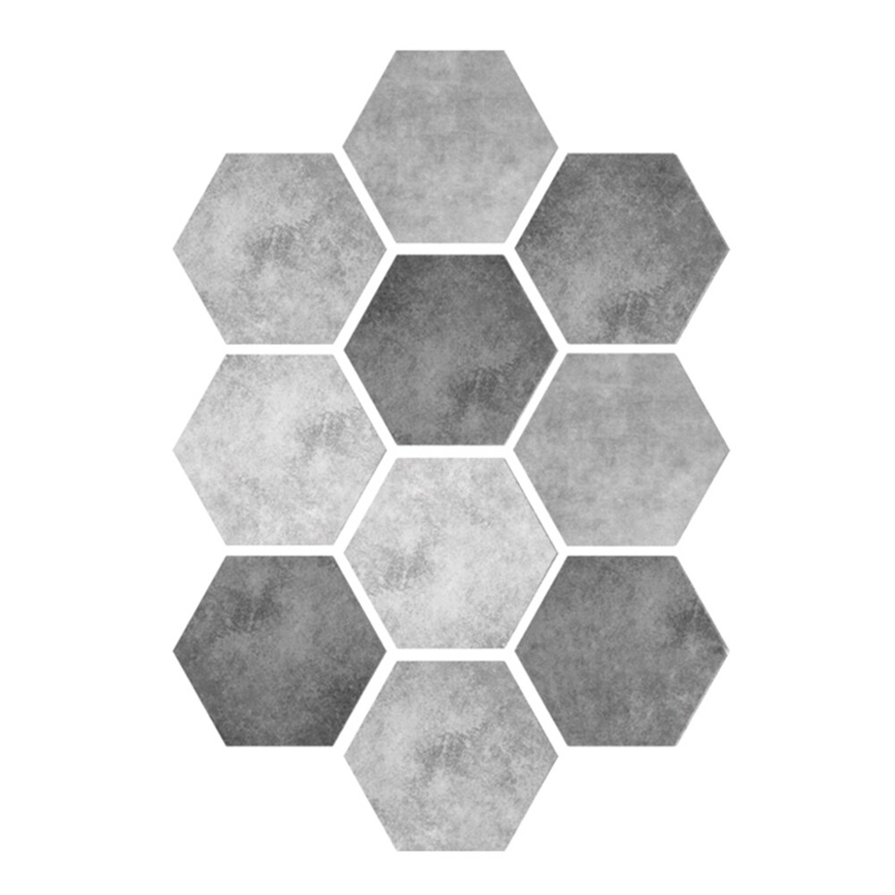 10pc nowe sześciokątne płytki podłogowe naklejki ścienne samoprzylepne wodoodporne pcv DIY sztuka fresk kuchnia salon podłoga w pomieszczeniu ściana kafelkowa naklejka: B