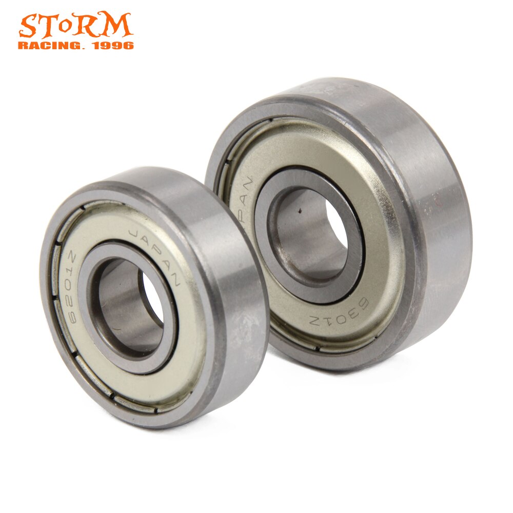 Rodamientos de rodillos para buje de rueda trasera de motocicleta, 6201, 6301Z, para KX, KDX, KFX, KLX, KLR, 50, 60, 65, 80, 90, 100, 125, 140, 250, 400, 650, TENGAI, RM, DRZ