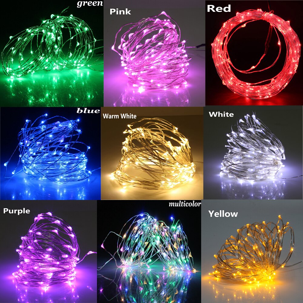2M String Lights Silver LED Wine Bottle Lights Battery Powered Cork Shape Glass Bottle Stopper Lamp Christmas Garlands Decoratio