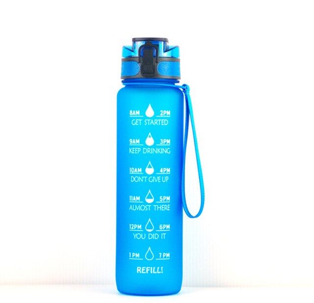 Mi botella de agua de plástico de 1000ml Drinkware Tour deporte al aire libre de la escuela sello con cierre hermético Gourde escalada espacio taza botella de agua: 9