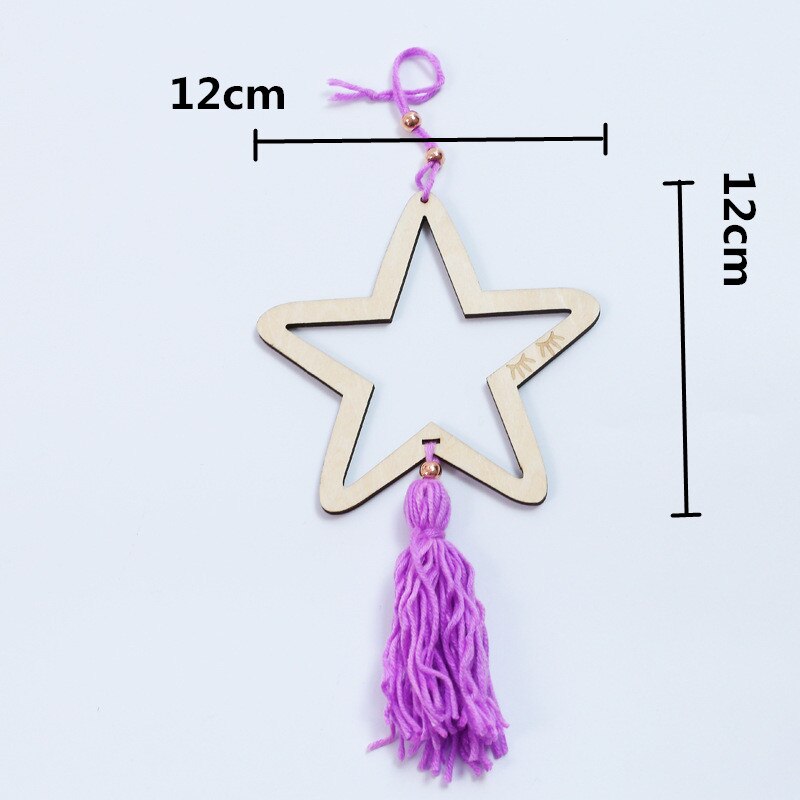 eins nordisch Holz quaste Sterne Dekor Banner Baby Zimmer Dekoration Bettwäsche Stoßstangen freundlicher Party Fahnen freundlicher Mädchen Zimmer Dekor