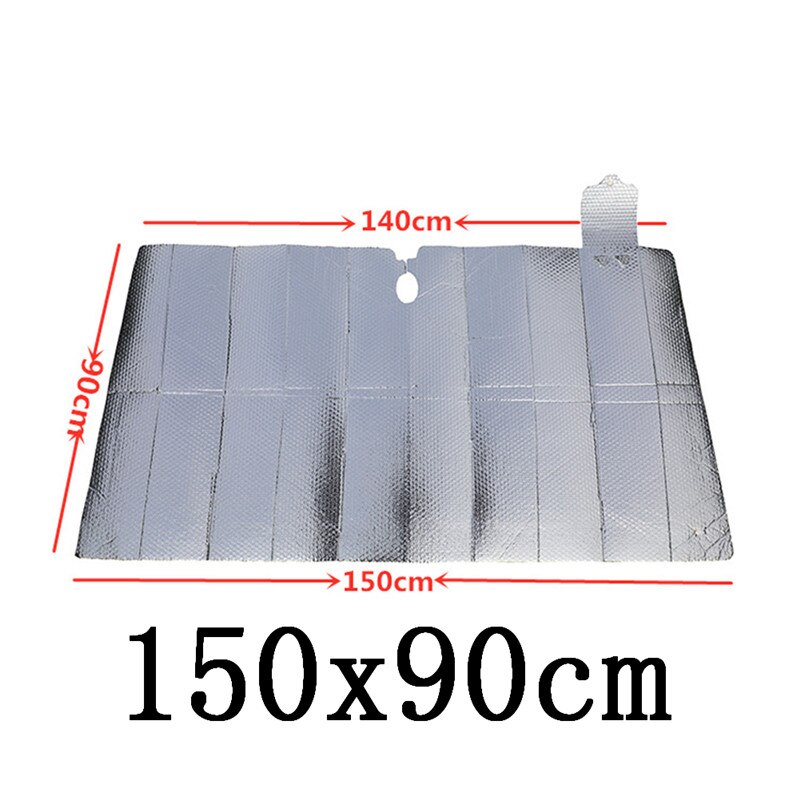 Car Windshield Sunshade Aluminum Foil Insulation Bubble Auto Front Window Heat Shield Cover Foldabler Fits For Various Sizes: 150x90