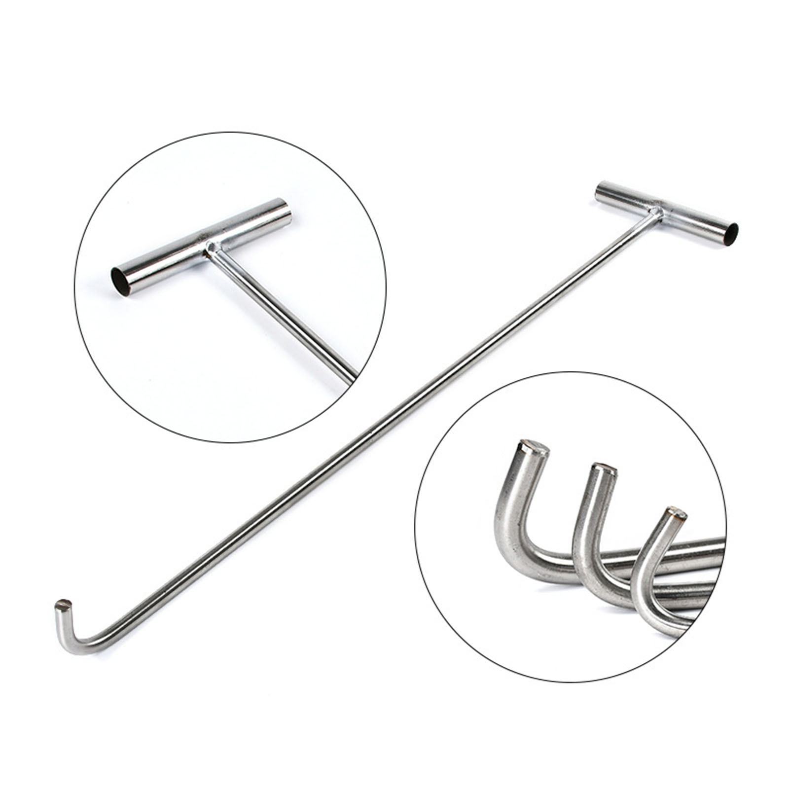 Puthaak Gereedschap Veelzijdige Lifter Riool Staal Duurzaam Goed Deksel Haak Open Putdeksel Rollende Deuren Lifting Utility Tool