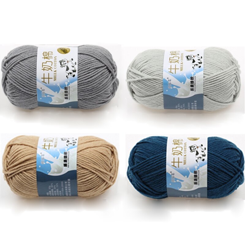 1 Roll Dyed Knitting Yarns Wool Soft Warm Baby Yarn Hand Knitted Yarn Crochet Yarn Milk Cotton Wool Apparel Fabric Accessories