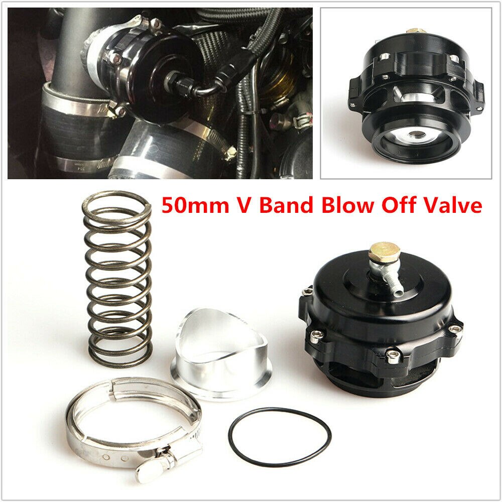 50mm 35 PSI Universal V-Band Blow Off Valve BOV Q Typer With Weld On Aluminum Flange