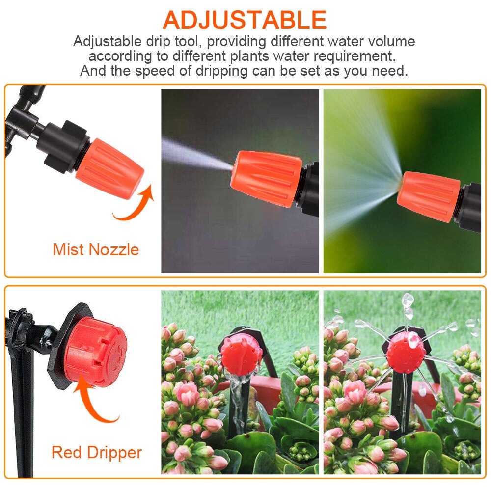 Dripping Watering Irrigation Set 30M DIY Drip Kit With Timer Garden Dripping Tools Set Watering Hose Tools Set Outdoor Tools