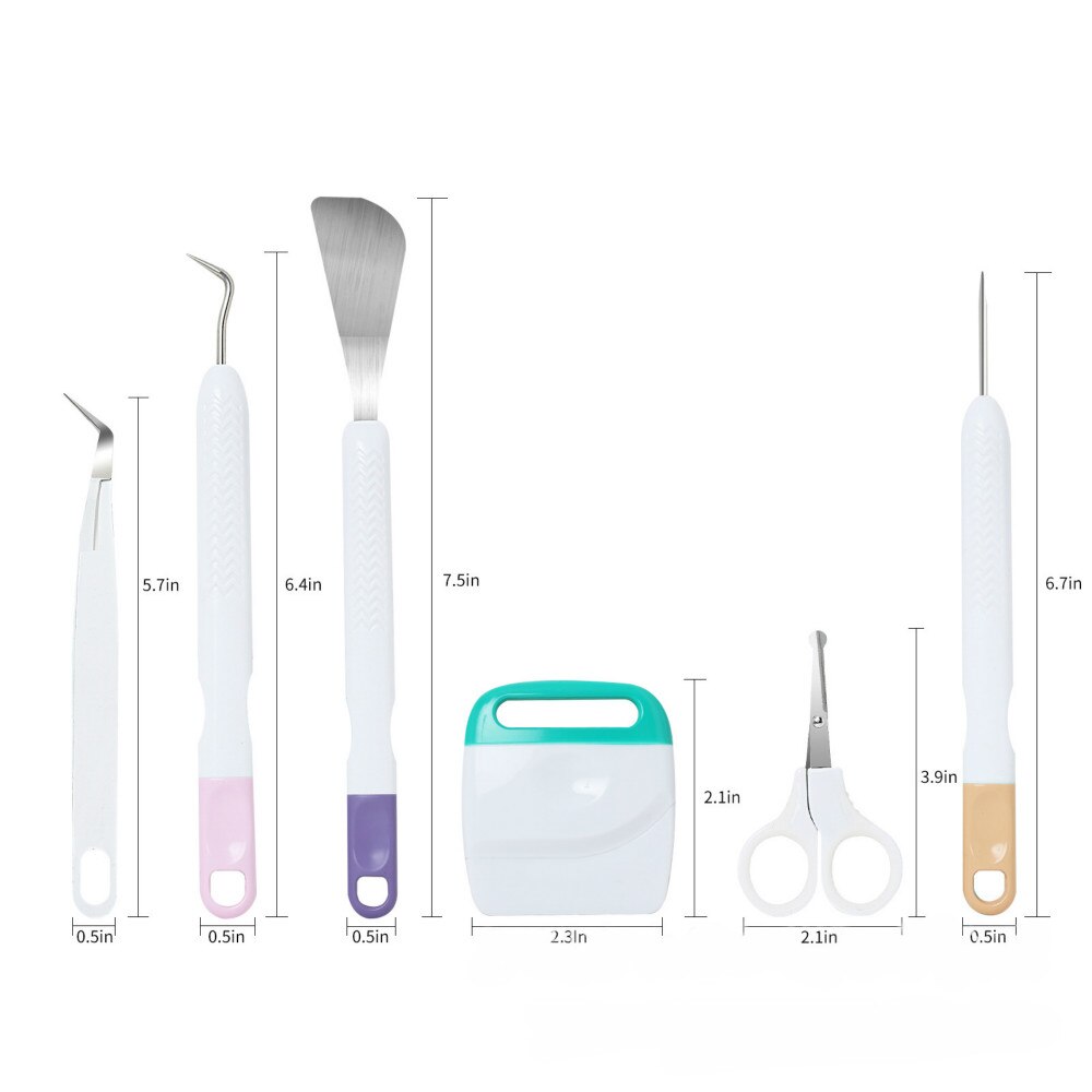 6pcs Weeding Kits Craft Vinyl Weeding Tools Set Precision Craft Vinyl Tools Kit for Manualidades Cricut Silhouette Siser