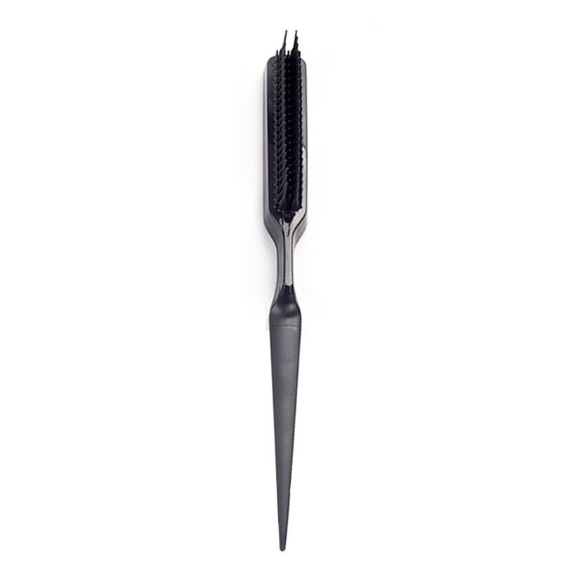 1pc hår kam spids hale kam drilleri krøllet hår antistatisk massage runde tand hår børster barber tilbehør: Sort