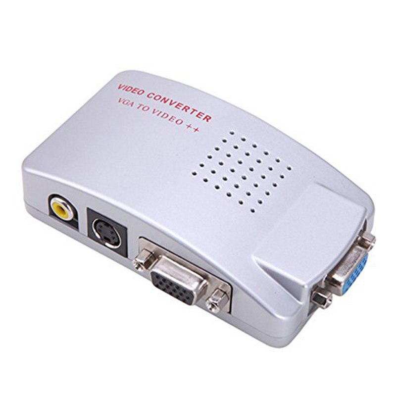 VGA to TV AV RCA Signal Adapter Converter Video Switch Box Composite for Computer Laptop PC For