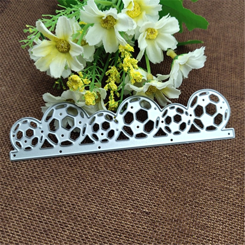 Fotboll bård metall skärformar schabloner för gör-det-själv scrapbooking/fotoalbum dekorativ prägling diy-papperskort