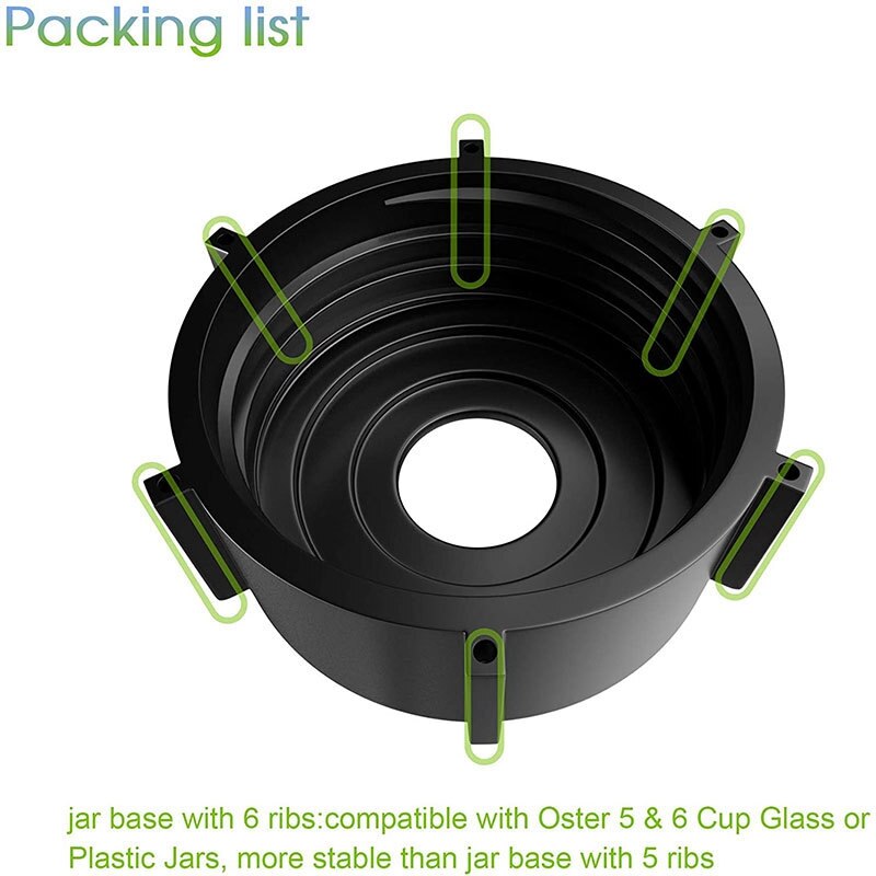 4902-003 Blender Jar Bottom for Oster and Osterizer Blenders, Premium Oster Blender Replacement Parts (Black)