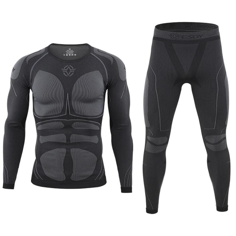 Ropa térmica de ciclismo para hombre, conjunto de ropa interior de entrenamiento de compresión, de , para invierno
