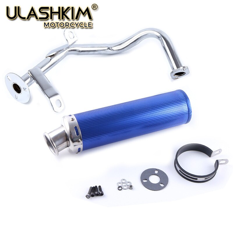GY6 50 80 Scooter Performance système d'échappement bleu Gy6 50cc 137qma 139qmb moteur chinois pièces de Scooter: Bleu