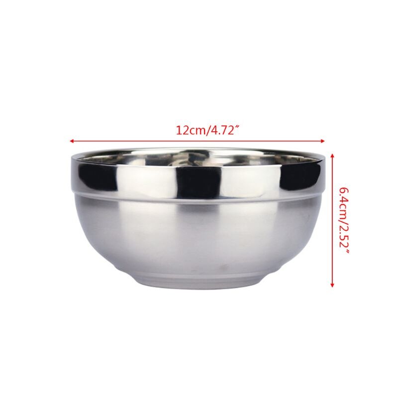 YYSD Eco-friendly Double Layer Anti-Rust Stainless Steel Classic Bowl Thermal Insulation Kitchen Flatware: 01