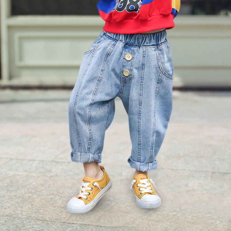 Hip Hop Jeans Jungen Lose Harem Hosen Baumwolle Casual Denim Hosen Blau Kid Kleinkind Baby Jungen Jeans Jugendlichen Kinder Kleidung 14