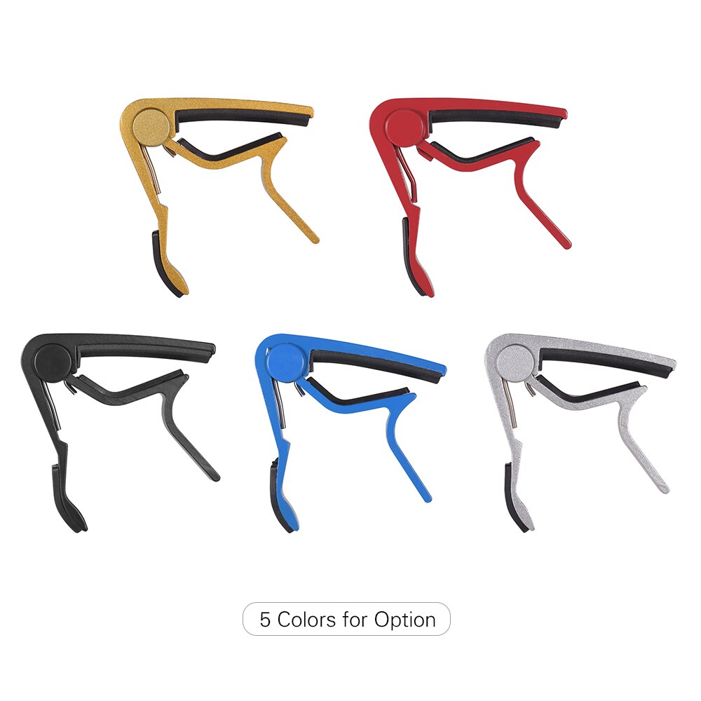 Universal capo guitar tilbehør hurtig skift guitar capo klemme til akustisk folk guitar bas ukulele aluminium capo