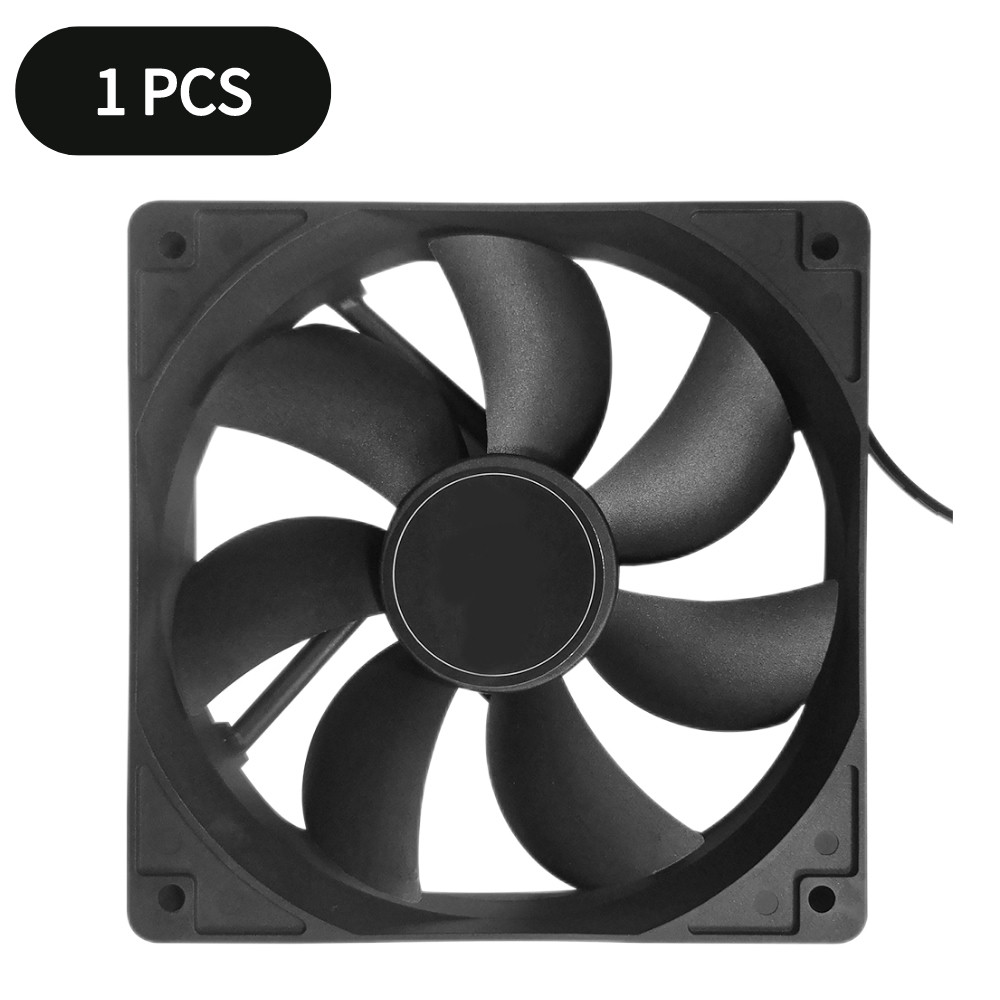 120mm Computer Case Fan Ultra Silent Quiet Cooling Fan PC Cooler Fan DC 12V Quiet Cooler Radiator for Computer PC Case: Orange