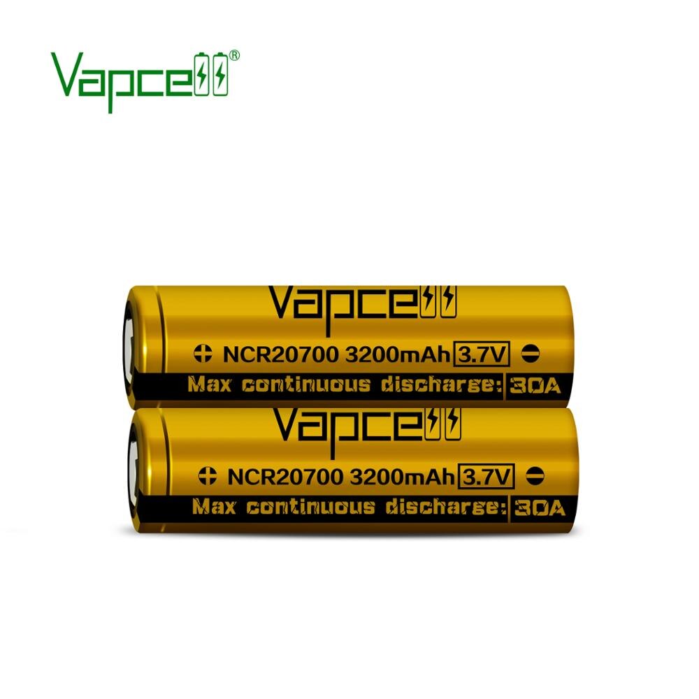Originalt vapcell li ion batteri 20700 3200 mah 30a ncr 20700a mod genopladelige litiumbatterier celle til lommelygte