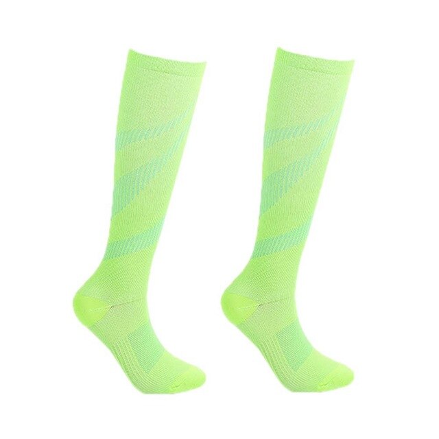 Unisex Socks Compression Stockings Pressure Varicose Vein Stocking Knee High Leg Support Stretch Pressure Circulation: WYS041-yellow / L-XL