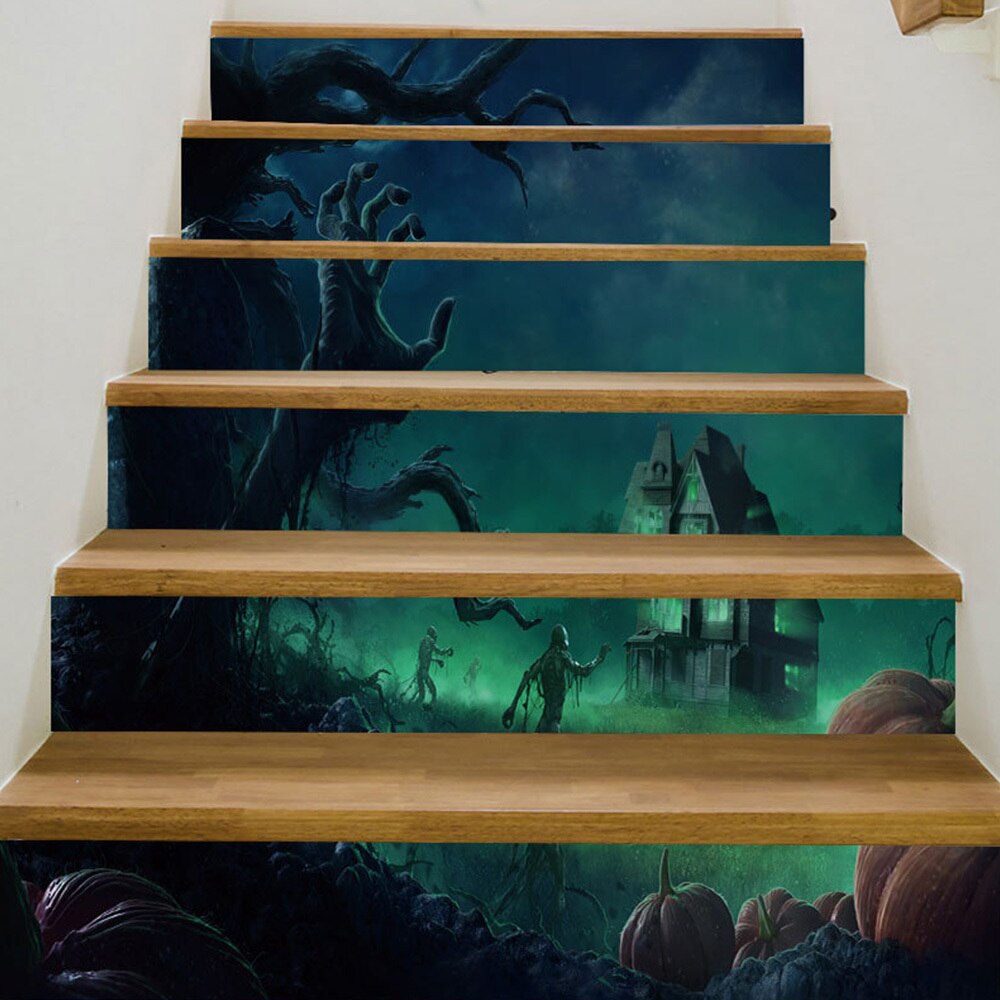 Escalier autocollant PVC étanche cuisine papier peint chambre auto-adhésif amovible ménage ornement autocollant