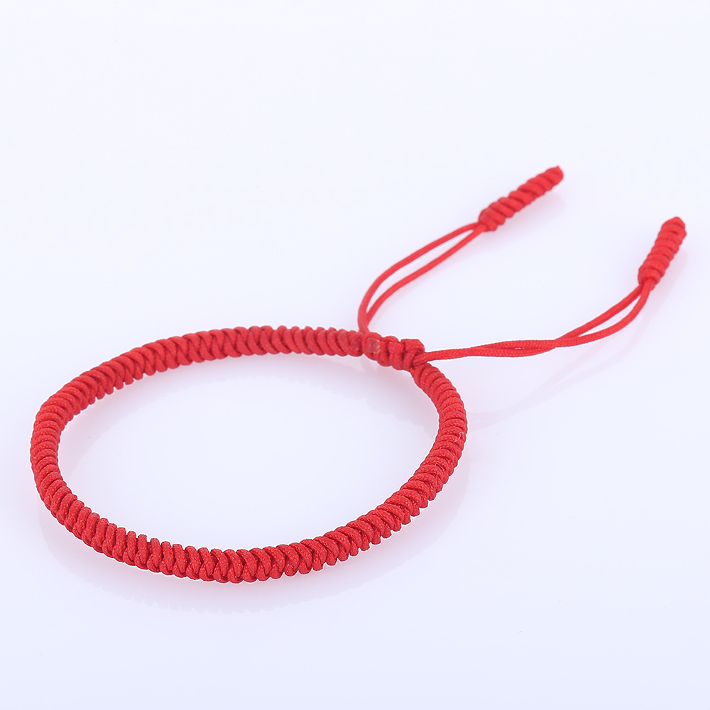 Handgefertigtes Knoten-Seil-Armbinde, tibetisch-buddhistischer Glücksbringer, tibetische Armbänder und Armreifen für Frauen und Männer,: Hellgelb Gold Farbe