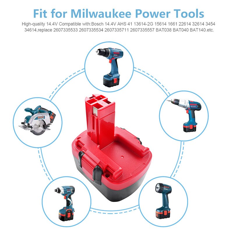 Bonacell akku für bosch 038 14.4v 3500 mah, wiederaufladbarer akku für elektrowerkzeuge, akku-bohrschrauber, ersatz für 3660ck l30