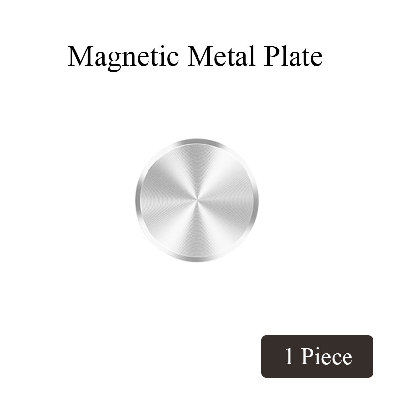 Disco de placa de Metal de rosca para soporte de teléfono para coche con imán de hierro adhesivo de hoja para soporte magnético de teléfono móvil soporte de coche: 1pc silver