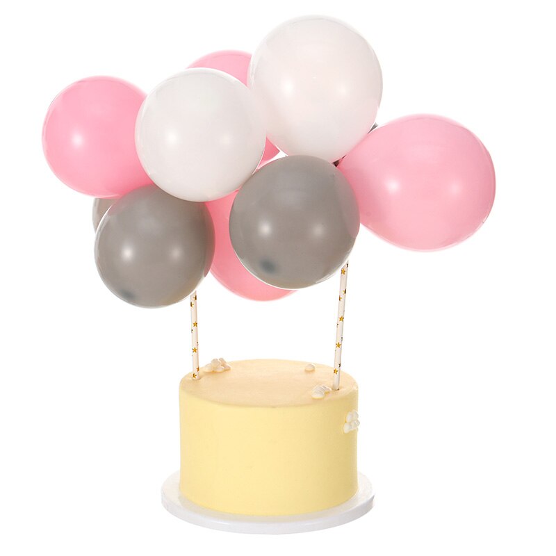 5Inch Balloon Cake Topper Wedding Confetti Metal Balloons Cake Topper balons for Birthday Party Cake Decoration Baby Shower deco: 1set cake topper K
