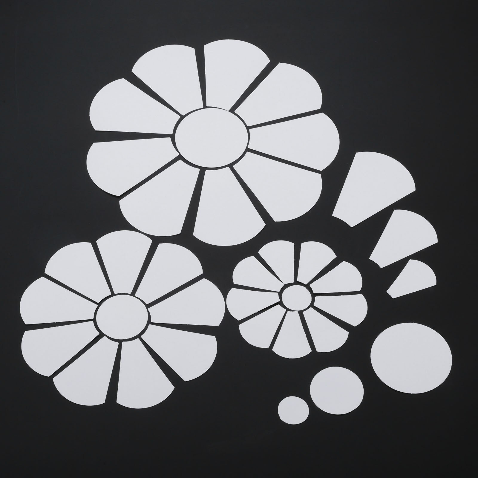 40Pcs Flower Paper Quilting Templates Patchwork Template Paper Plate Paper Mold For DIY Sewing Quilting DIY Patchwork Tools