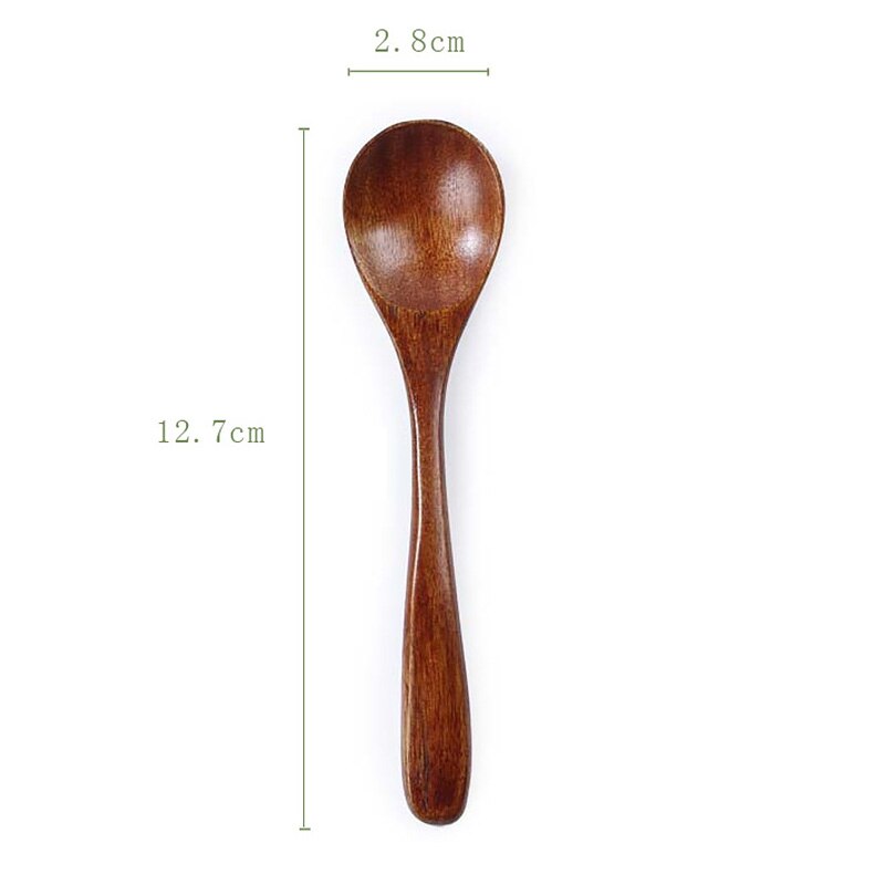 de cuchara de sopa de leche con miel de madera maciza, vajilla de madera con mango largo, cuchara para agitar el café, palo, juegos de accesorios de cocina