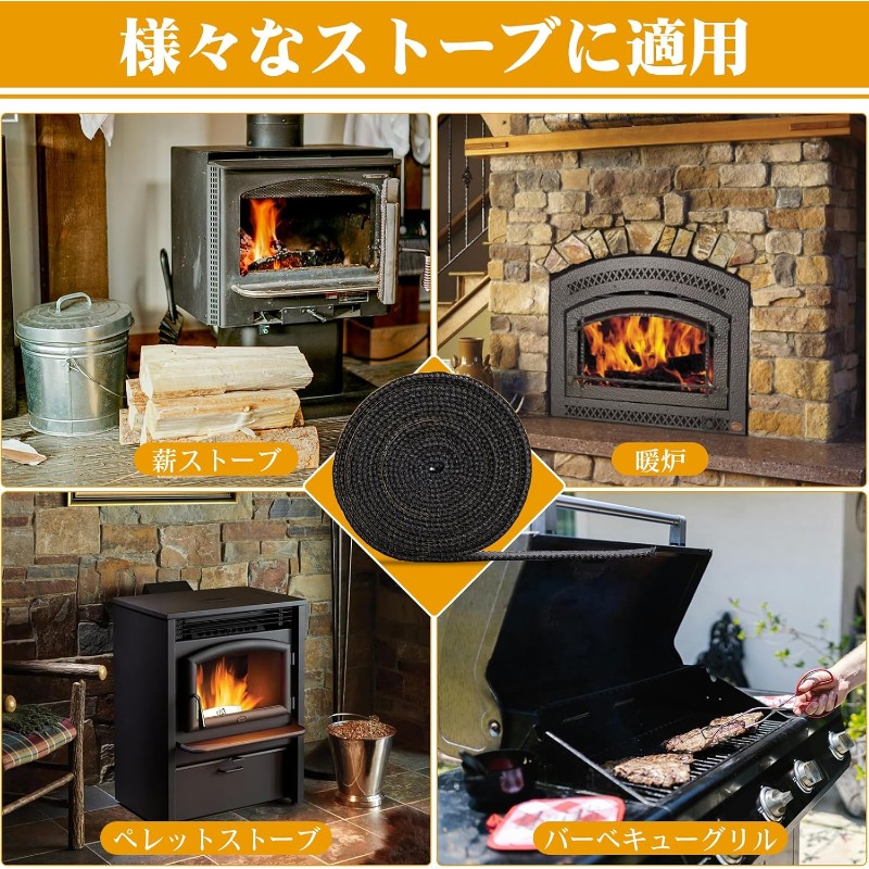 20/25mm flad reb pakning brændeovn udskiftningspakning selvklæbende glasfiber pejs pakning til brændeovn kulovn